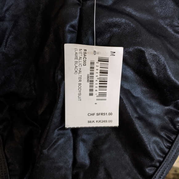 COPY - American Apparel metallic black halter bodysuit - Picture 5 of 6